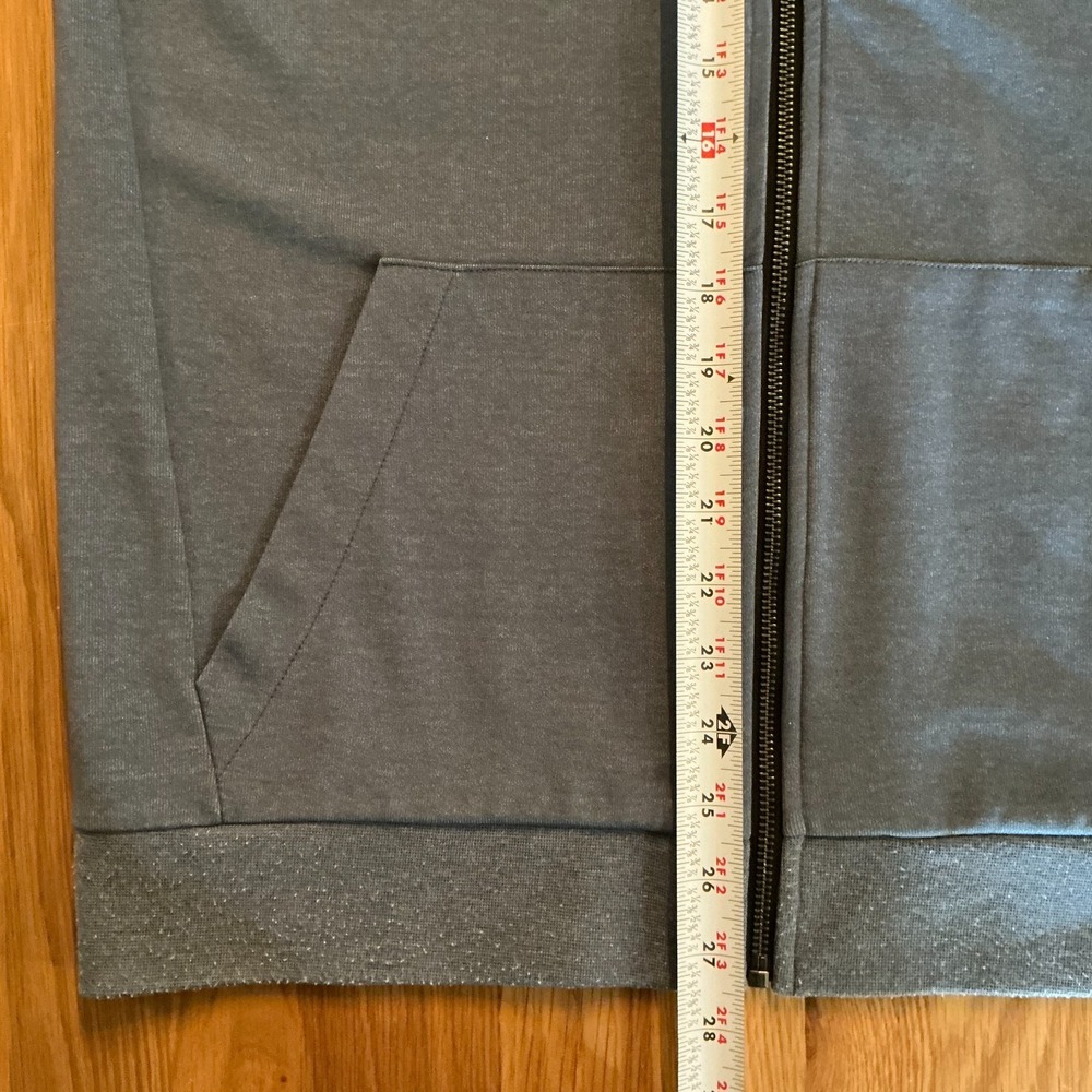 Scotch & Soda Full Zip Hoodie Mens L Blue Palm Logo Lightweight Sweatshirt - Picture 7 of 8